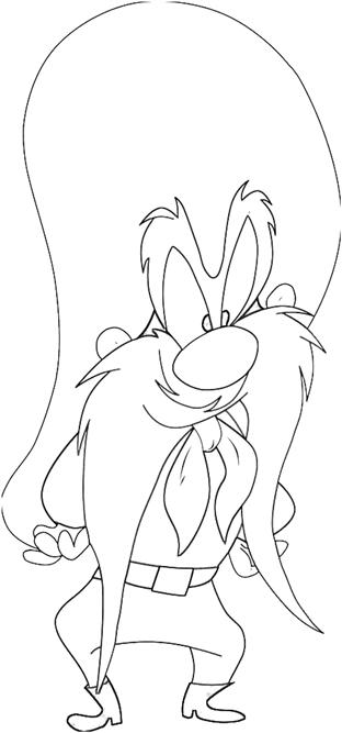 Printable Taz Wanted Yosemite Sam Character Coloring Pages title=