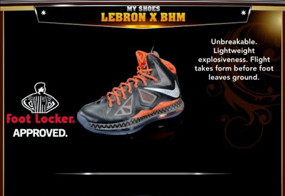 NBA 2K13 Roster LeBron X BHM Colorways Shoes