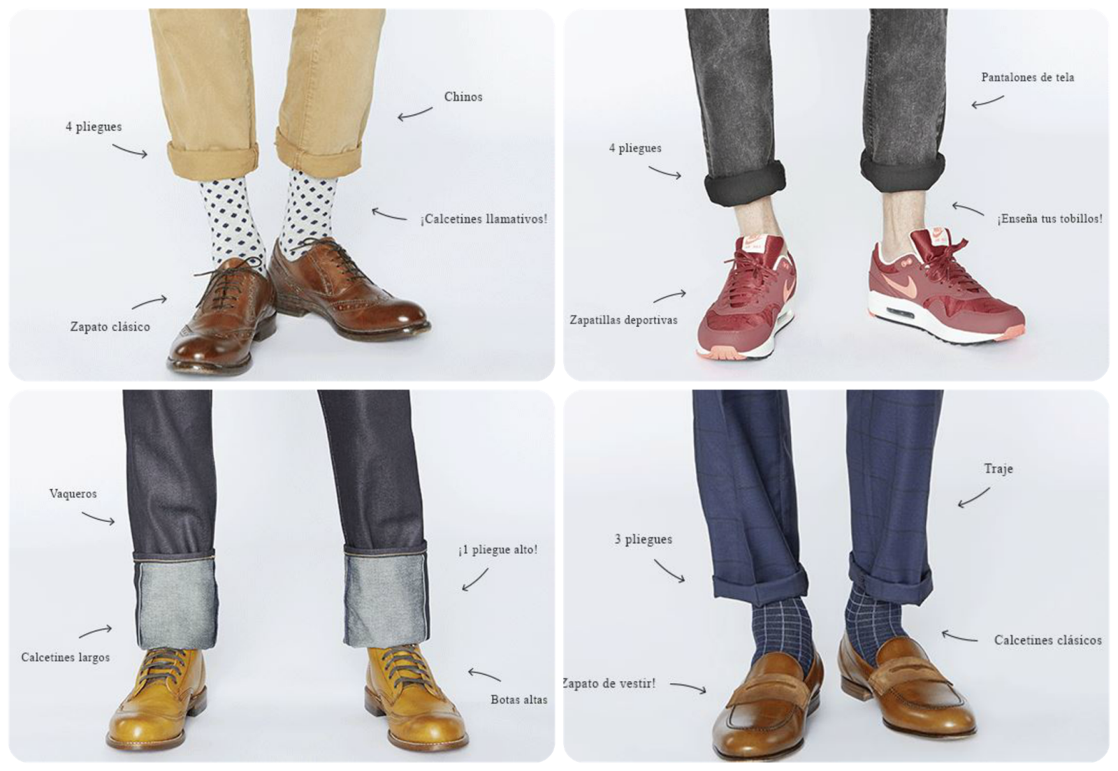 Javito&Cool Moda masculina Roll up pants