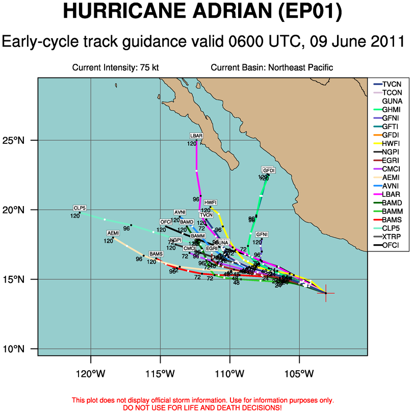 The Weather Centre June 9 Hurricane Adrian (Cat. 1) Morning Discussion