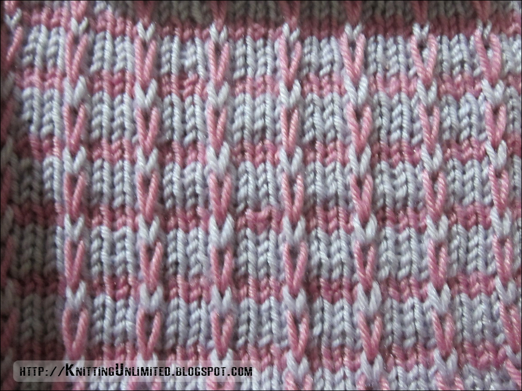 Ridge slip stitch pattern. knittingunlimited.blogspot.com