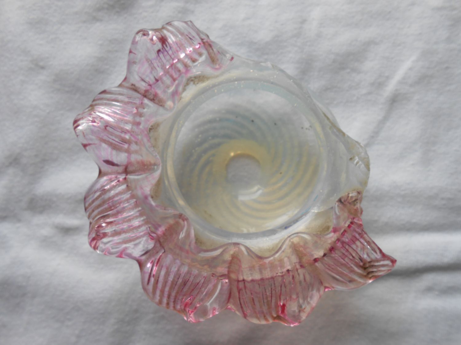 Ricambi per lampadari in vetro di murano: tazza opalino rosa ...