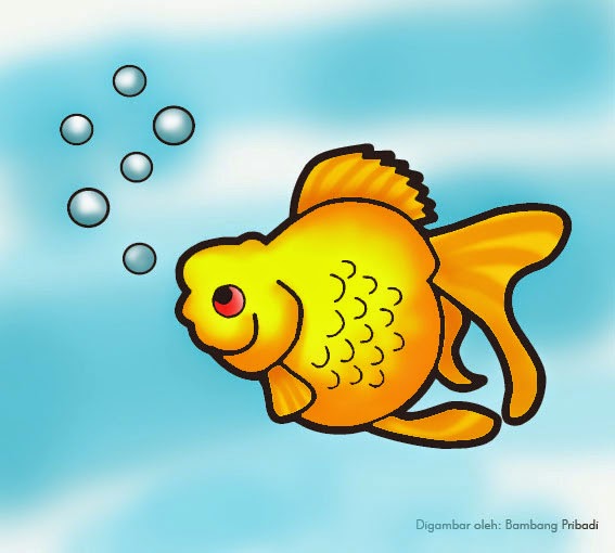 Gambar Ikan Dalam Akuarium Kartun