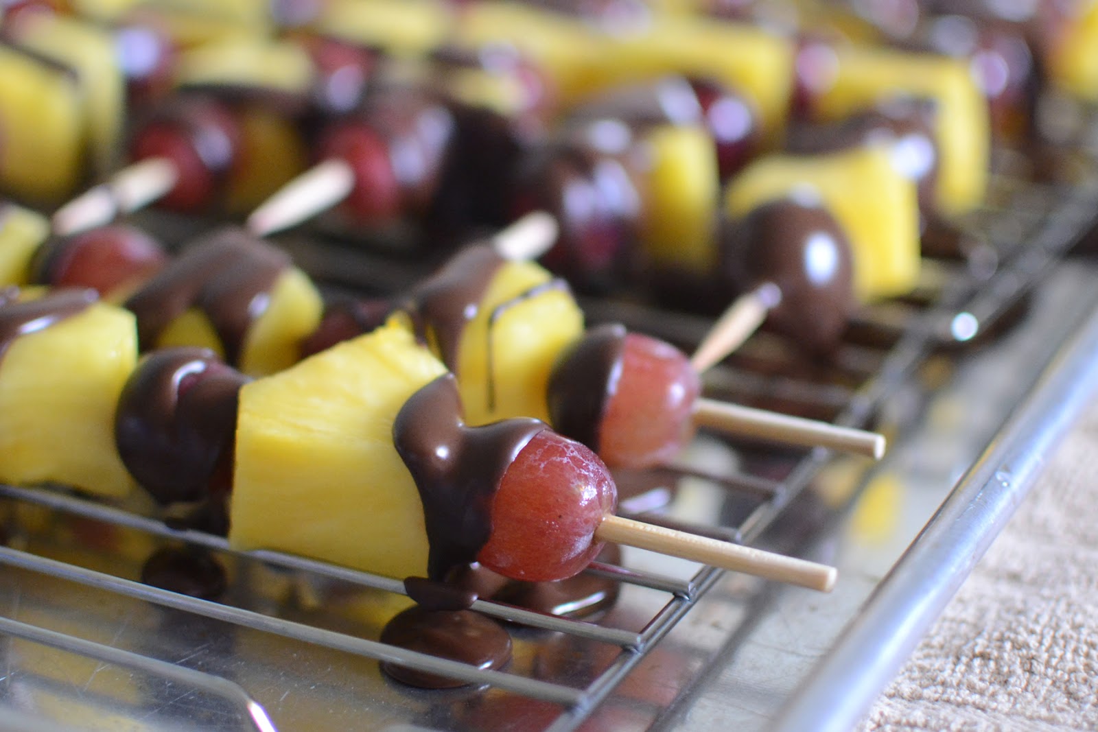 The Lucky Fox Fresh fruit kabobs...freeze 'em!