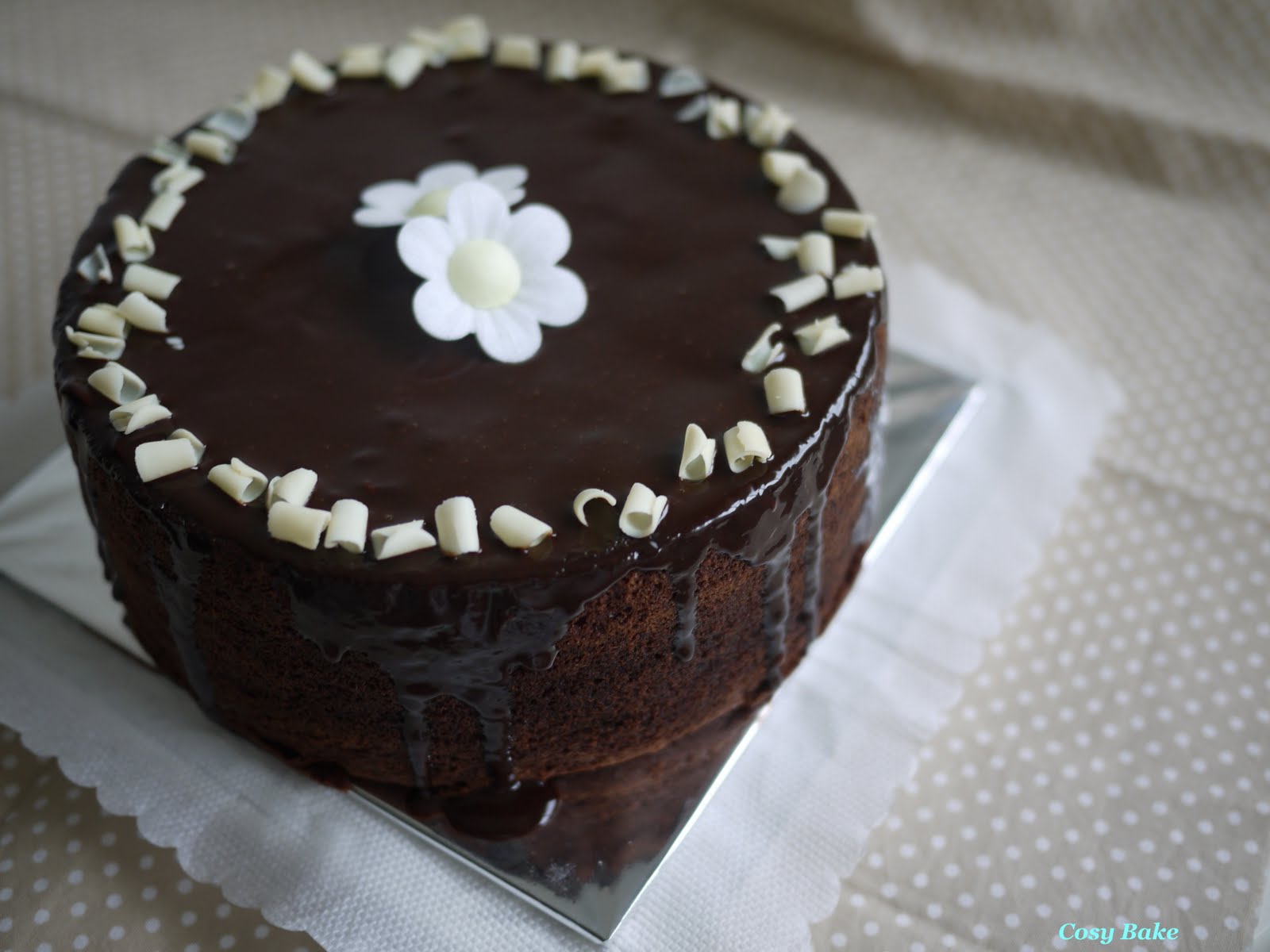 Cosy Bake Chocolate Cake with Ganache Topping