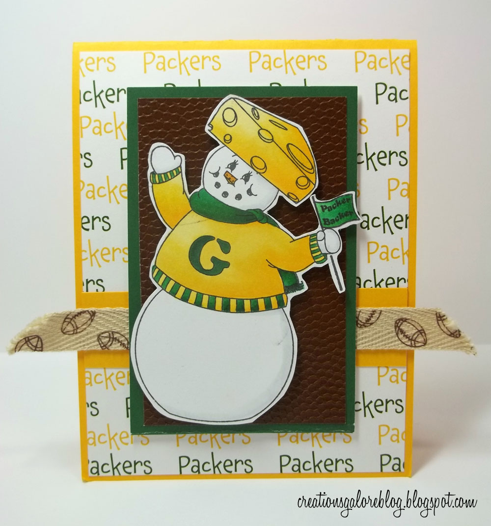 creations galore blog creations galore presents peachy green bay packer christmas cards