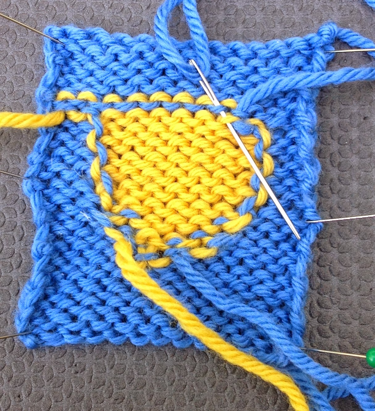 Arenda Holladay Weaving in Yarn Tails for Intarsia Designs