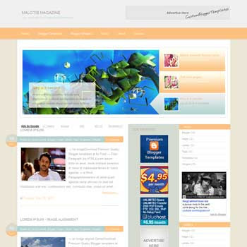 Malotis Magazine blogger template. slideshow template blog. pagination for blogger template. magazine style blog template. template blog form wordpress theme