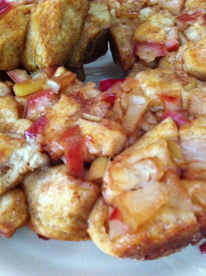 Mommy's Two Owls Pancake Batter Cinnamon Apple Monkey Bread