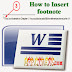 how to insert footnote in ms word ?