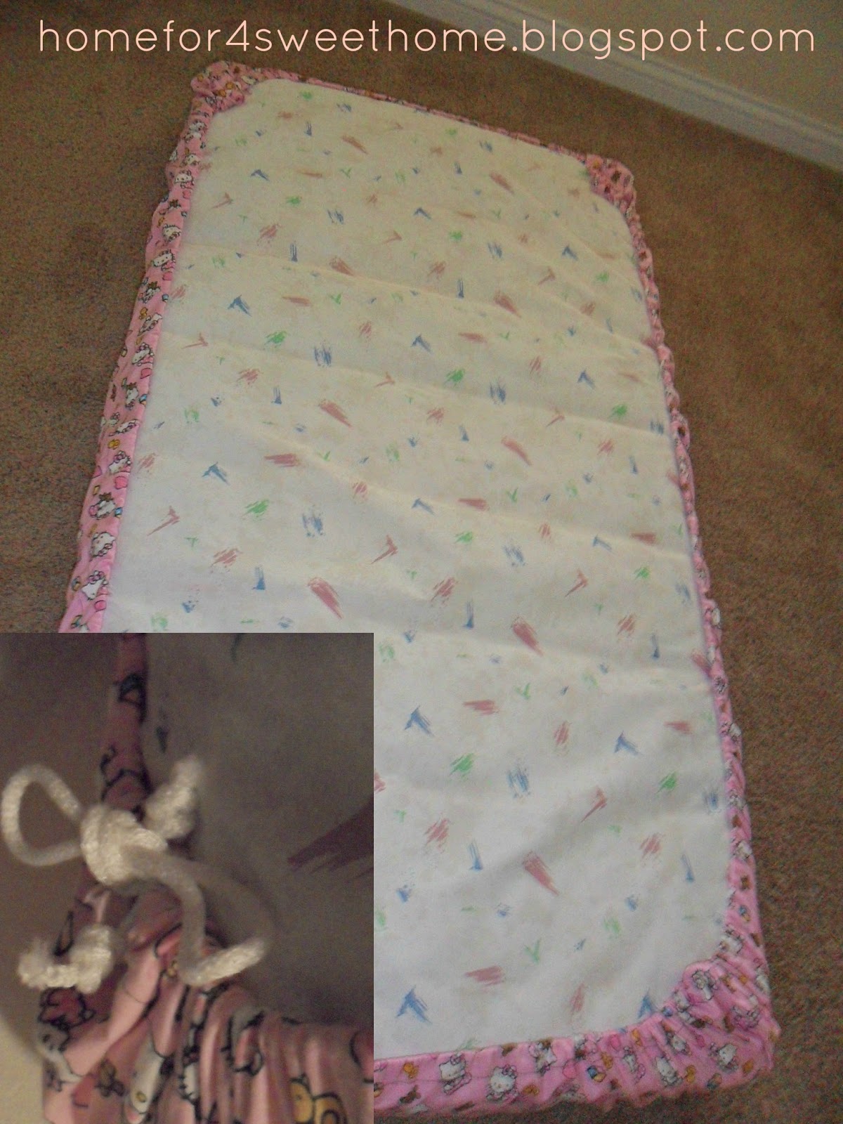 Home For4 Sweet Home {DIY} Toddler Bed Fitted Sheet