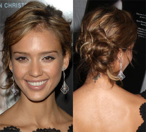 Jessica Alba Hairstyles Image Hair Hair Comb Updo Styles