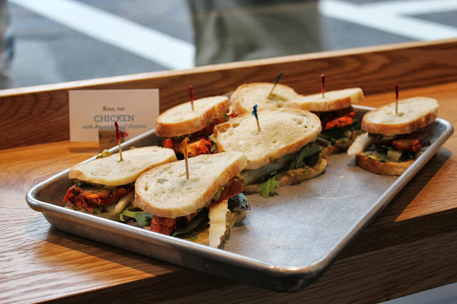 Mini sandwiches at Flour, Too cookbook launch party