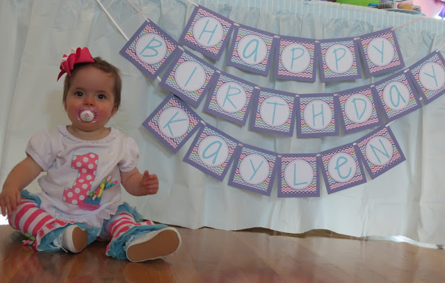 rainbow chevron birthday banner