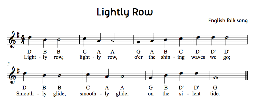 recorder songs gabcd technologi information lightly row song lyrics