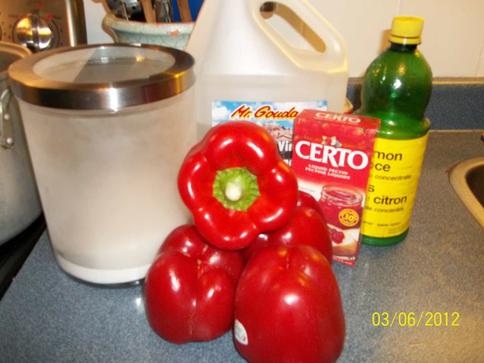 dinner at julie's Red Pepper Jelly