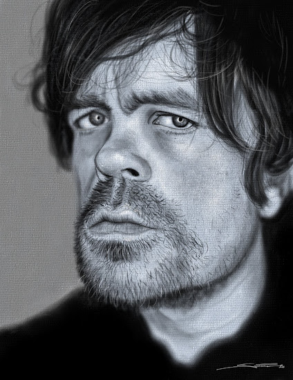 Peter Dinklage -illustration Corel Painter 2018 Pastel, Watercolors, Blenders, Blur,Airbrush, Oil a