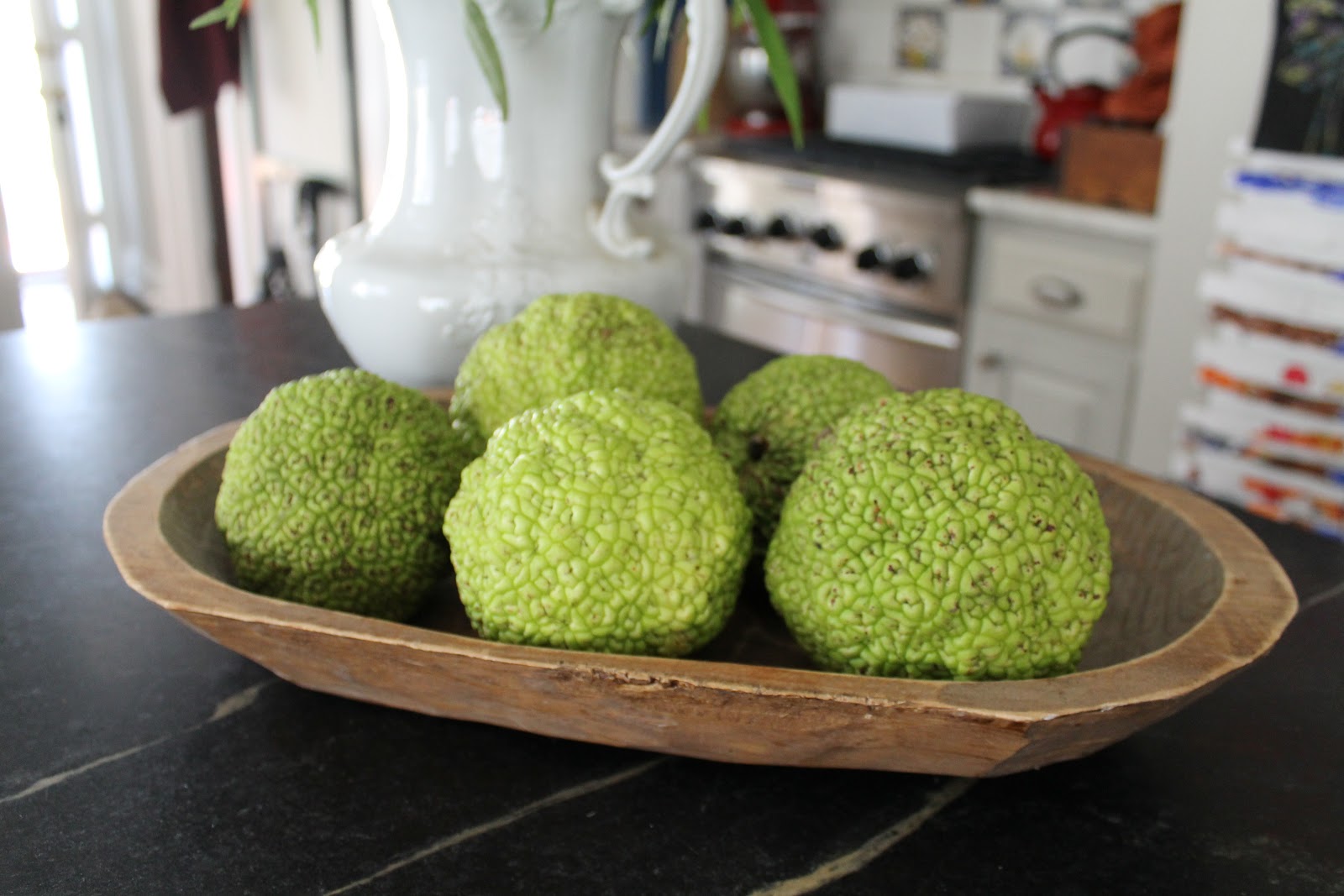 Rebecca Lukens Designs Decorating with Osage oranges