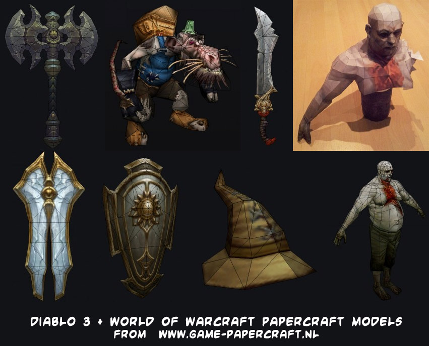 Ninjatoes' papercraft weblog Diablo 3 + World of WarCraft papercraft