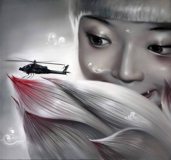 As surreais pinturas de mulheres chinesas de Mu Lei Mu Lei pinturas a óleo de mulheres chinesas surreais