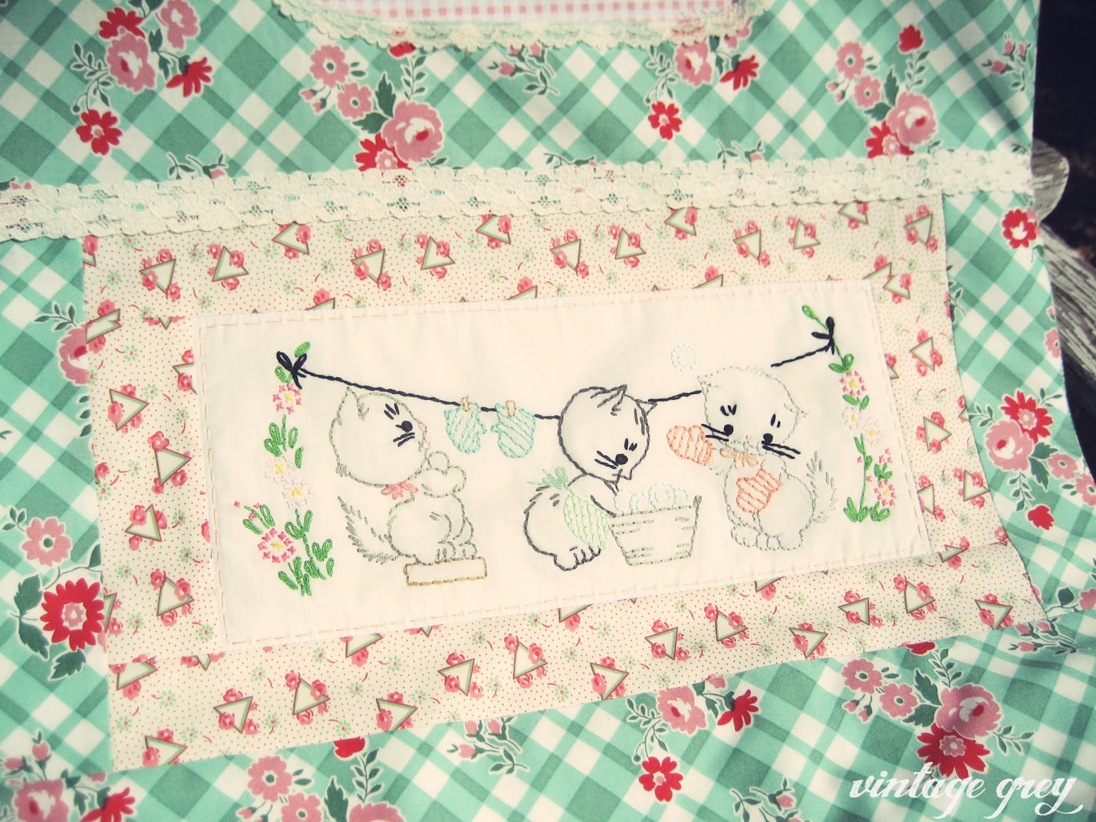 vintage grey a vintage inspired clothespin bag