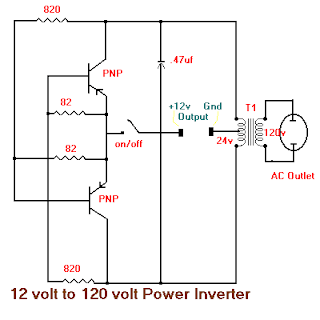 12 to 120 Volt Inverter Circuit Diagram