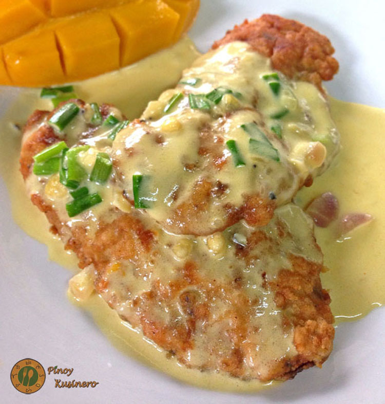 Breaded Fish Fillet with Creamy Mango Sauce Pinoy Kusinero