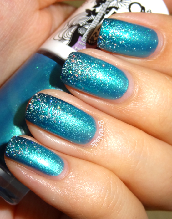 Sea Green Glitter - Birthday Nails! | Brit Nails