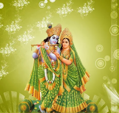 krishna-with-green-background