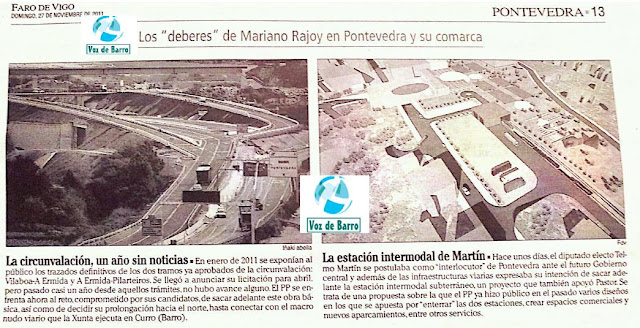 Los deberes de Mariano Rajoy en Pontevedra y su comarca: La circunvalación hasta Curro
