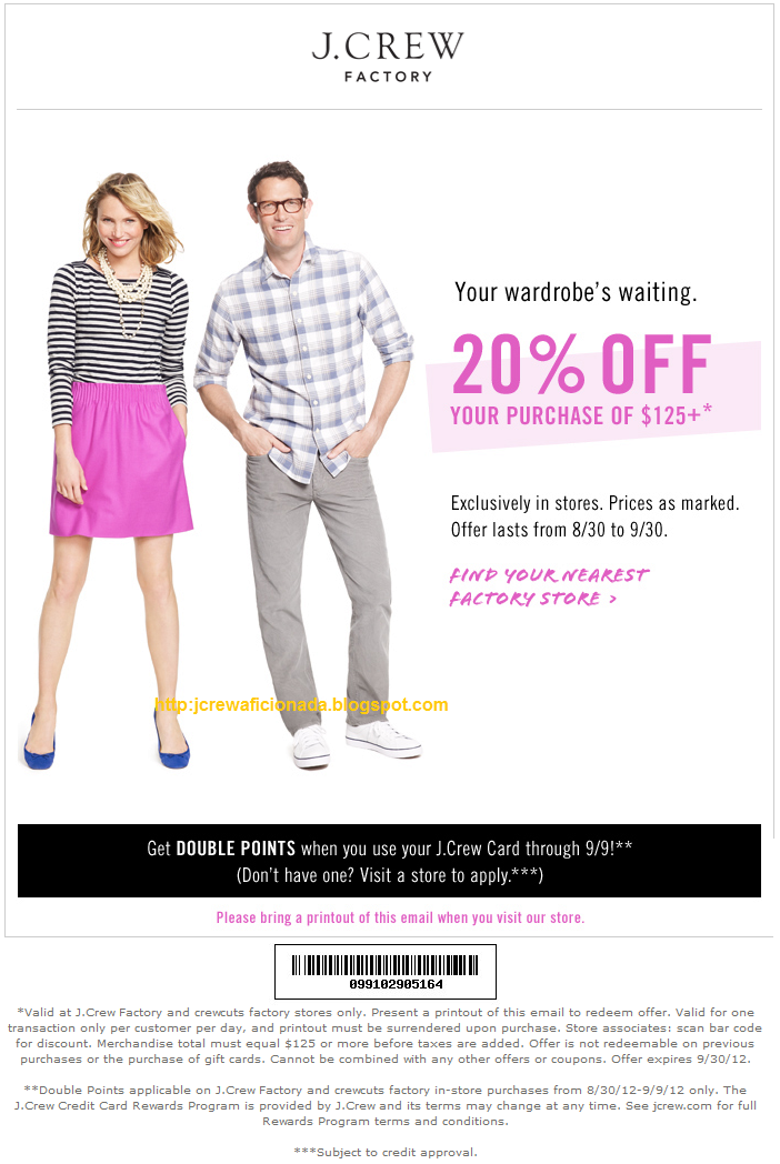 J Crew Factory In Store Coupon