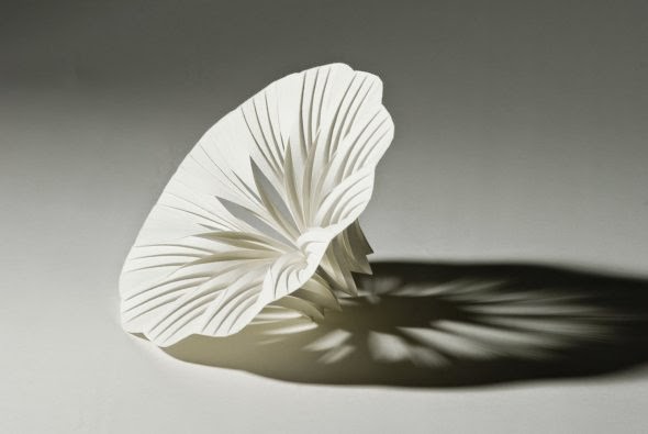 As esculturas de papel de Richard Sweeney Richard Sweeney esculturas de papel formas geométricas fotografia luz sombras