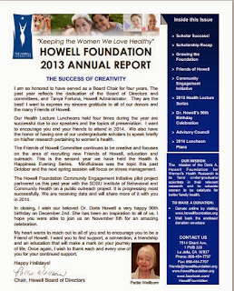 Summary by Carolyn Northrup, Communications Chair for the Doris A. Howell Foundation
