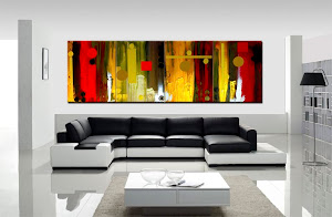 Abstract Painting "Modern City" by Dora Woodrum