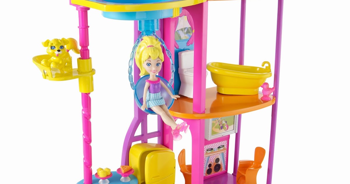 Polly Cola e Descola Sala de Jogos com Acessórios - Mattel