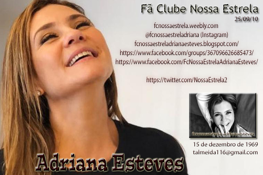 Fã Clube Nossa Estrela Adriana Esteves - fcnossaestrela-adrianaesteves.com