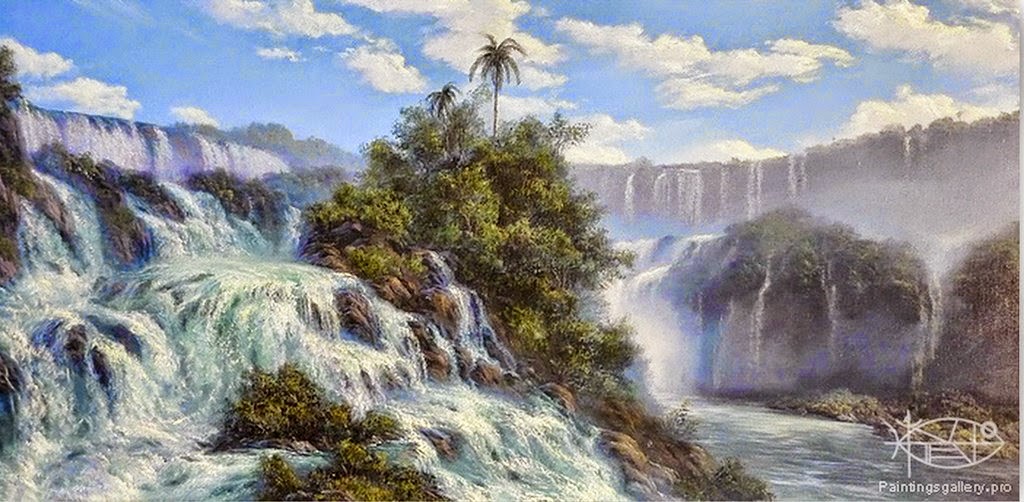 paisajes-naturales-con-cascadas-de-agua pinturas-paisajes-con-cascadas