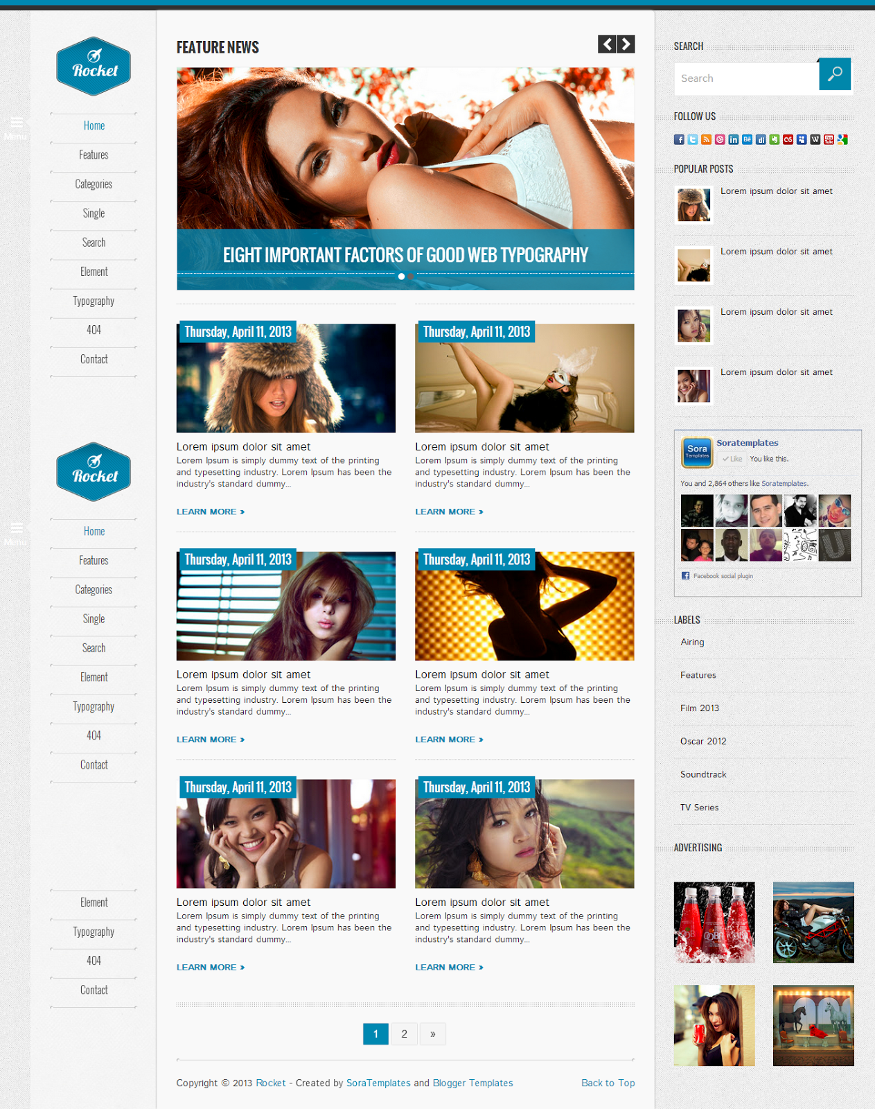 rocket blogger teması