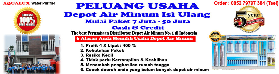 AQUALUX I 085279797384, Mesin Isi ulang Air Minum Bekas Cilacap, Terbesar di Indonesia