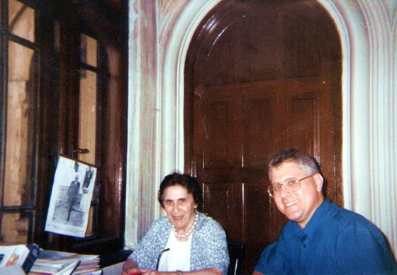 București, mai 1997. Cu Ioana Brătianu la „Așezămintele Culturale Brătianu”.