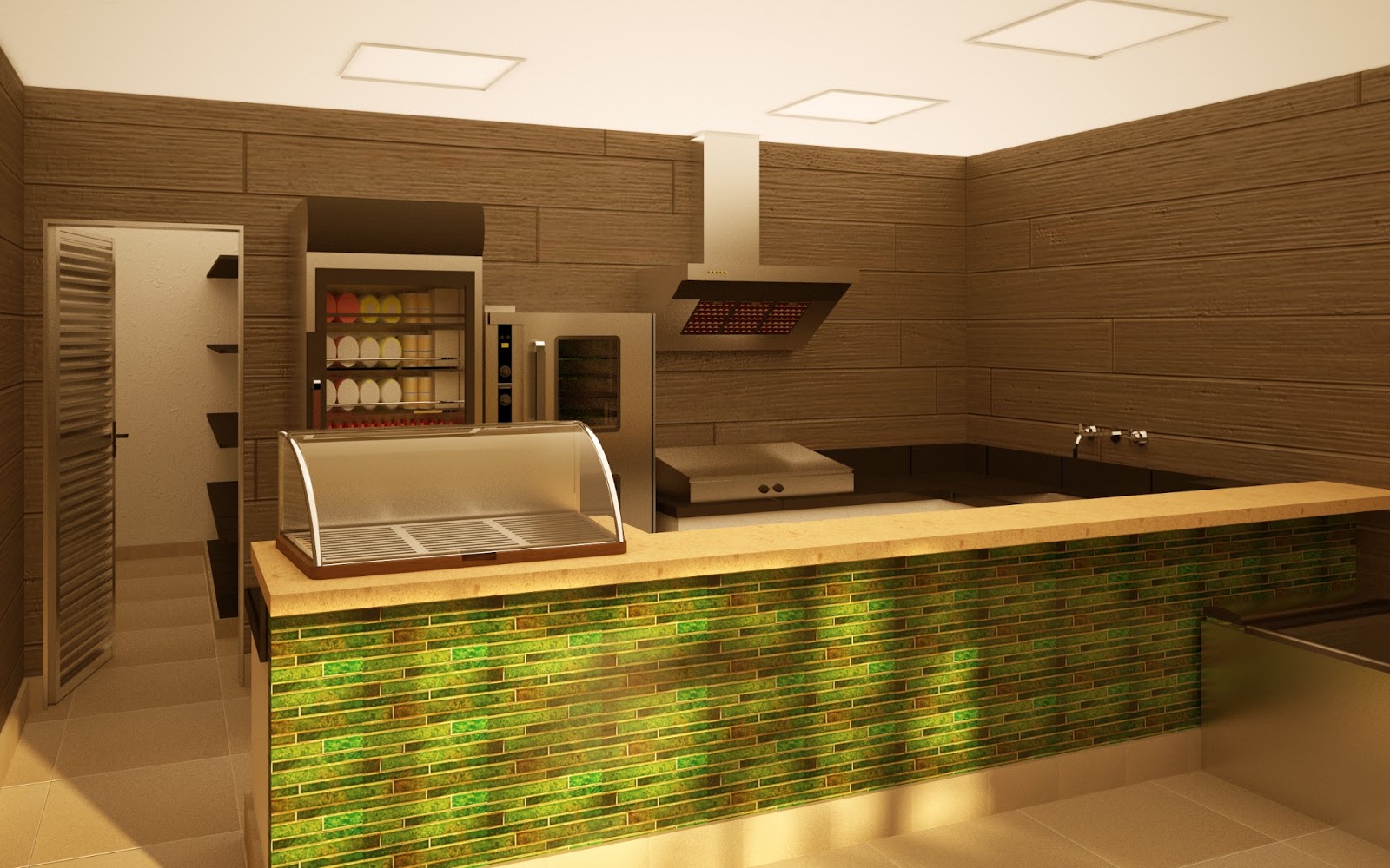 #3F2A0C GUILHERME LIMA Projetos e Ilustrações 3D: Julho 2013 1600x1000 px Projetos De Cozinha Para Lanchonete #383 imagens