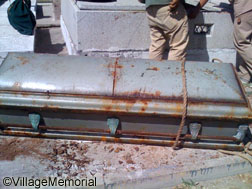 caskets metal exhumed remains casket coffins into liquid avoid why placed after were should niches interred removed bags which re