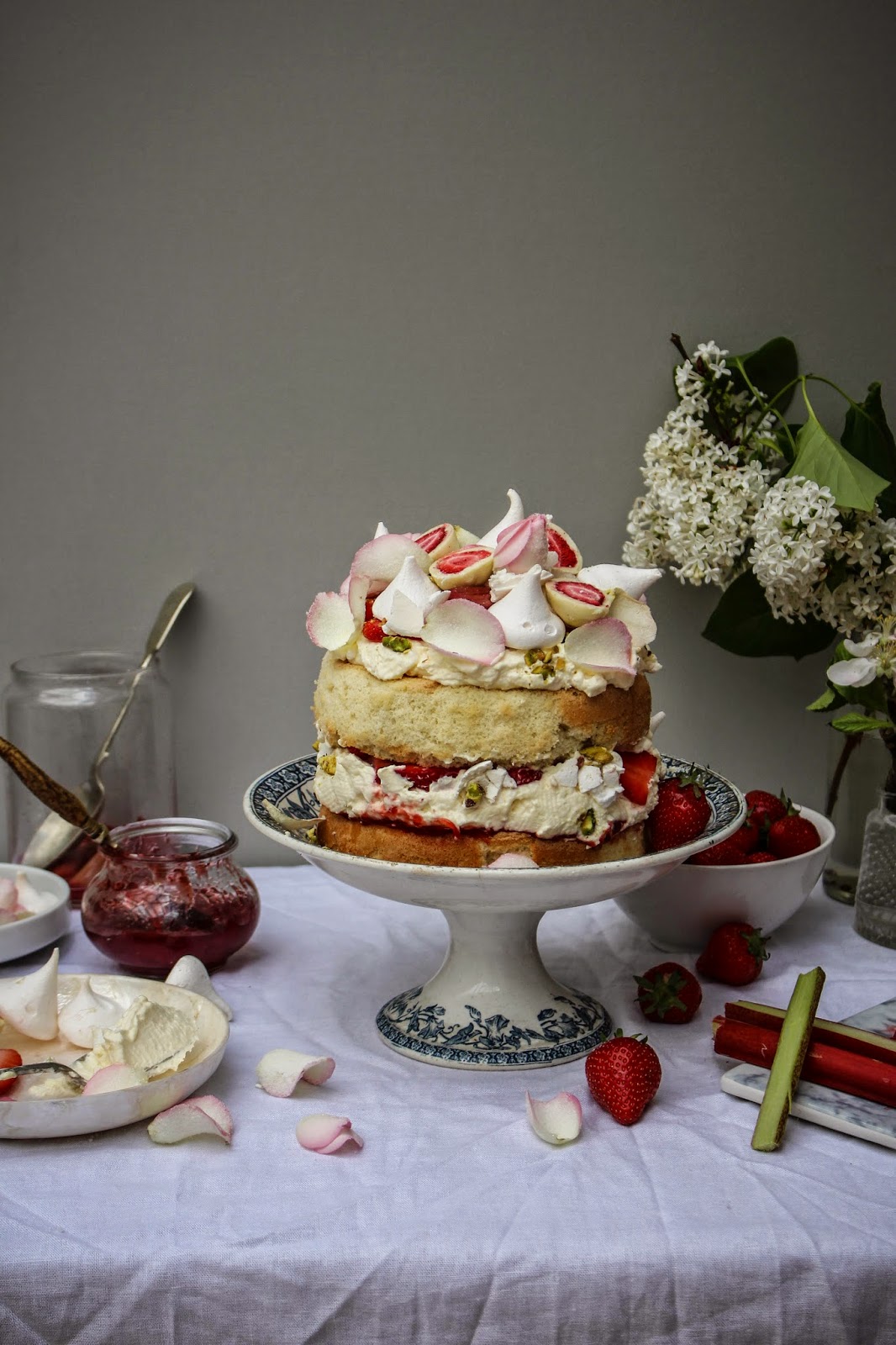 Strawberry Rhubarb And Rose Eton Mess Cake And Rhubarb Apple And Pistachio Tart Twigg Studios Bloglovin