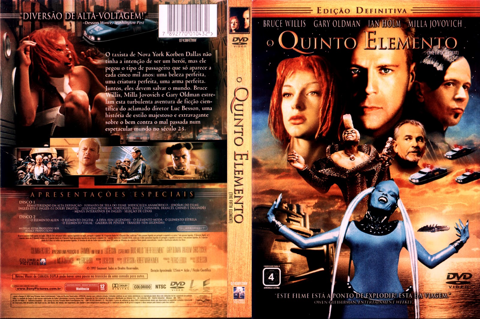 Capas Medina Somente Capas de DVD O Quinto Elemento