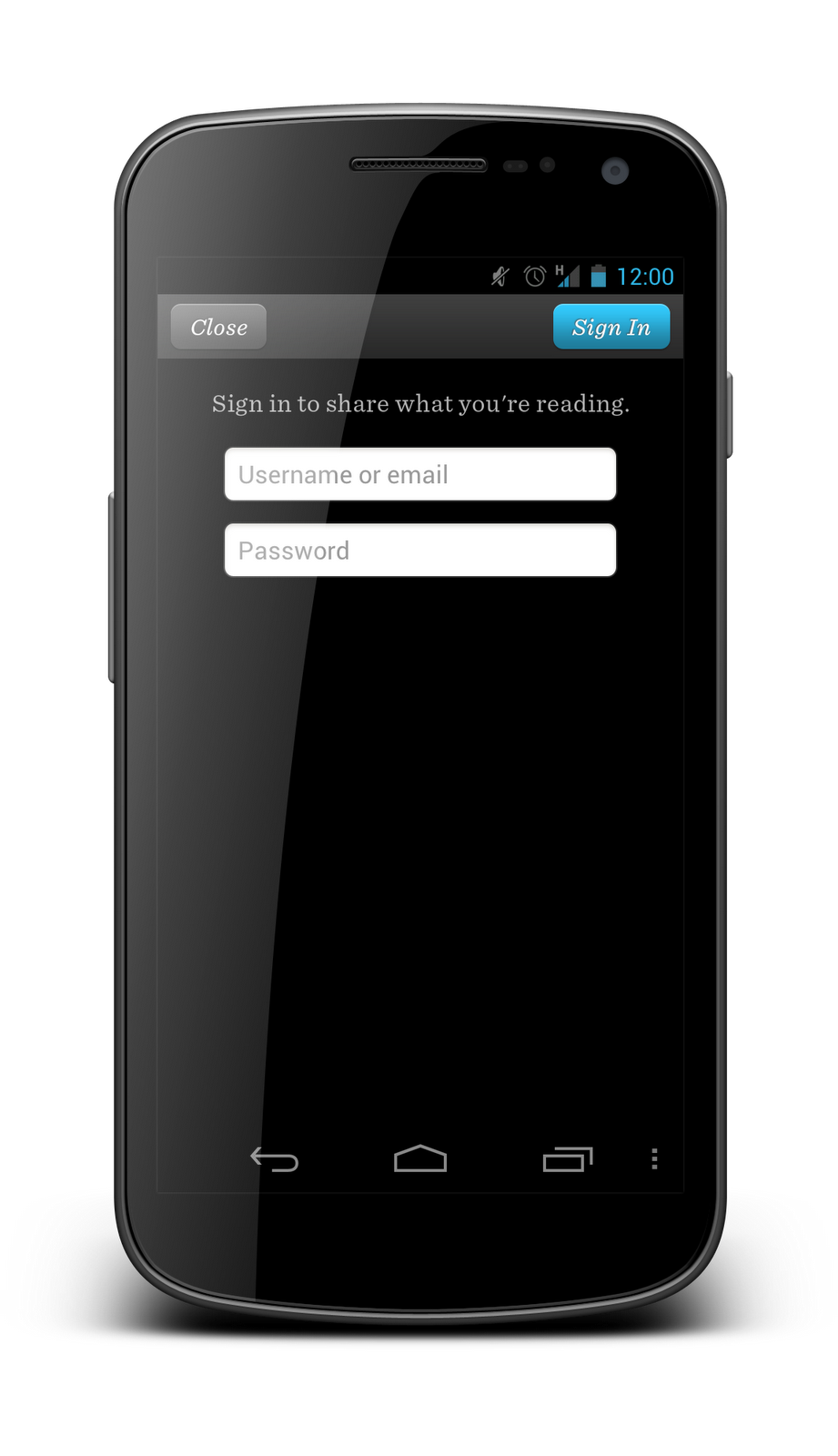 Phone Download Twitter For Android Phone android ui patterns readability yet another ios app on use sharing icon theres no reason to force users login twitter in this too as they probably already have a twit