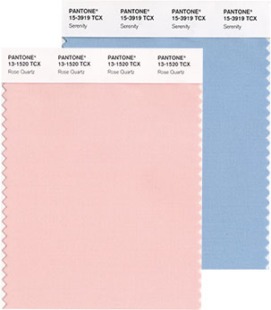 Pantone Farben 2016 Serenity / Rose Quartz