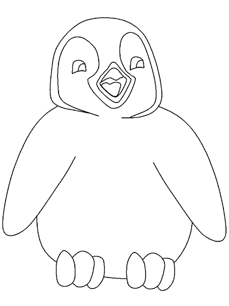 Cartoon Penguin Coloring Pages
