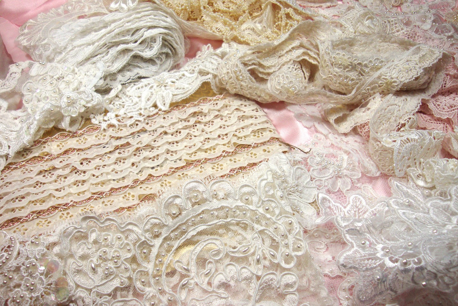 ShabbyChicJCouture Trims, Laces, Trims and more Laces......