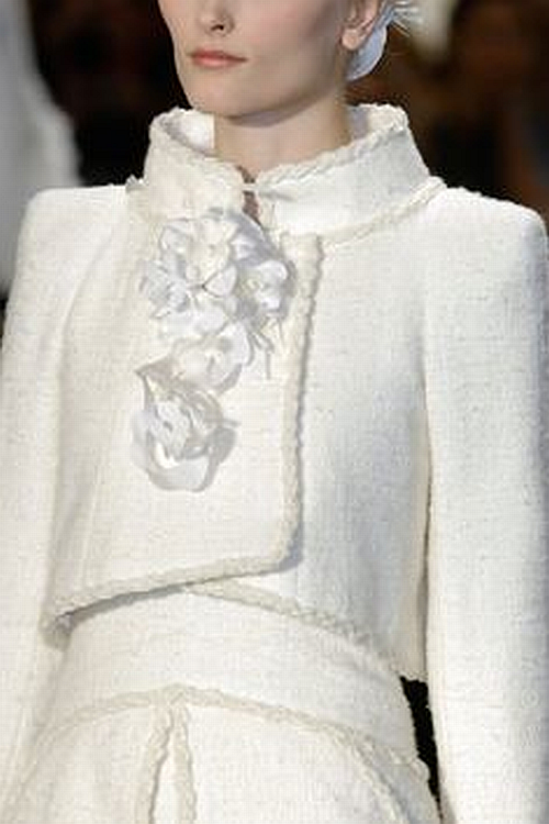 chanel white suit