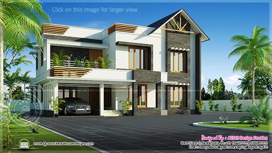 Sloping roof home
